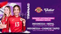 Jadwal Siaran Langsung Timnas Indonesia Putri: FIFA Women&rsquo;s Friendly Match, Saksikan Eksklusif di Vidio
